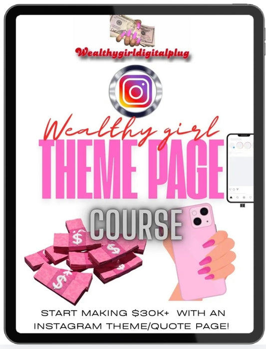 Wealthy Girl Theme Page Course📱💸